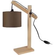 Lampes de bureau Tosel Lampe de bureau articulé bois naturel et marron