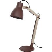 Lampes de bureau Tosel Lampe de bureau articulé bois naturel et marron