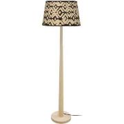 Lampadaires Tosel Lampadaire droit bois naturel et marron