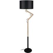 Lampadaires Tosel Lampadaire articulé bois naturel et noir