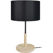 Lampes de bureau Tosel Lampe de chevet droit bois naturel et noir