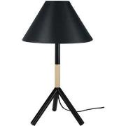 Lampes de bureau Tosel Lampe a poser droit bois naturel et noir