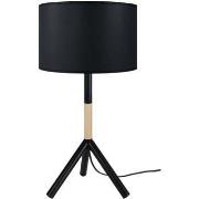 Lampes de bureau Tosel Lampe a poser droit bois naturel et noir