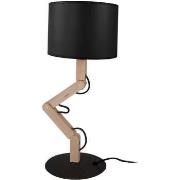 Lampes de bureau Tosel Lampe a poser articulé bois naturel et noir