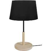 Lampes de bureau Tosel Lampe de chevet droit bois naturel et noir