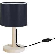 Lampes de bureau Tosel Lampe de chevet droit bois naturel et noir