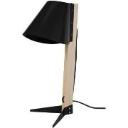 Lampes de bureau Tosel Lampe de bureau trépied bois naturel et noir