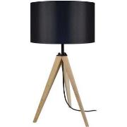 Lampes de bureau Tosel Lampe de chevet trépied bois naturel et noir