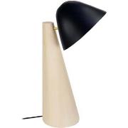 Lampes de bureau Tosel Lampe de bureau conique bois naturel et noir