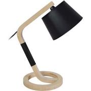 Lampes de bureau Tosel Lampe de chevet arqué bois naturel et noir