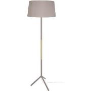 Lampadaires Tosel Lampadaire droit bois naturel et taupe