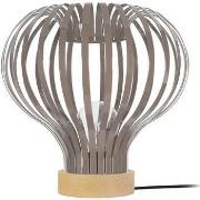 Lampes de bureau Tosel Lampe a poser larme métal naturel et taupe