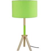 Lampes de bureau Tosel Lampe a poser trépied bois naturel,vert et blan...