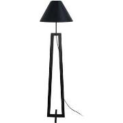 Lampadaires Tosel Lampadaire colonne bois noir