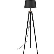 Lampadaires Tosel Lampadaire trépied bois noir