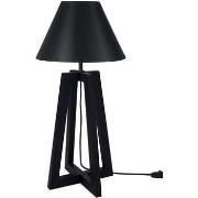 Lampes de bureau Tosel Lampe de chevet colonne bois noir