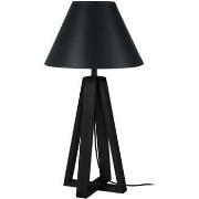 Lampes de bureau Tosel Lampe de chevet colonne bois noir