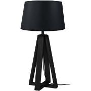 Lampes de bureau Tosel Lampe de chevet colonne bois noir