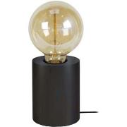 Lampes de bureau Tosel Lampe de chevet cylindrique bois noir