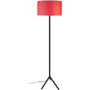 Lampadaires Tosel Lampadaire droit métal noir et rouge