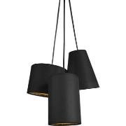 Lustres, suspensions et plafonniers Tosel Lustre grappe tissu noir or