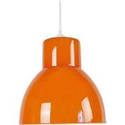 Lustres, suspensions et plafonniers Tosel Suspension dôme verre orange