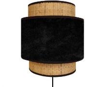 Appliques Tosel Applique demi cylindrique tissu paille et velours noir