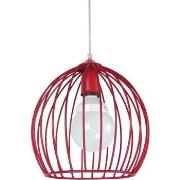 Lustres, suspensions et plafonniers Tosel Suspension globe métal rouge