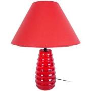Lampes de bureau Tosel Lampe de chevet conique verre rouge