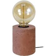 Lampes de bureau Tosel Lampe de chevet globe bétonrouge