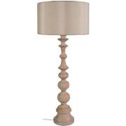 Lampes de bureau Tosel Lampe a poser colonne bois taupe