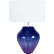 Lampes de bureau Tosel Lampe a poser vase verre violet et blanc