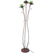 Lampadaires Tosel Lampadaire arbre métal marron or et vert