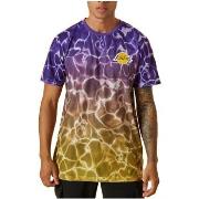 T-shirt New-Era LA Lakers NBA Team Colour Water Prin
