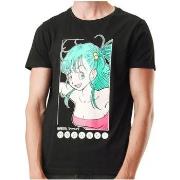 T-shirt Capslab T-shirt homme en coton col rond Dragon Ball Bulma