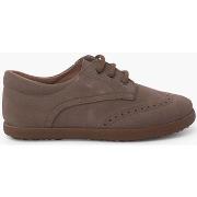 Derbies enfant Pisamonas Chaussures à semelle caramel en daim Oxford