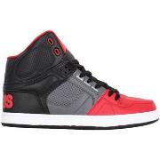 Chaussures de Skate Osiris NYC 83 CLK black red grey