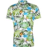 T-shirt Blue Industry Polo Vert Floral
