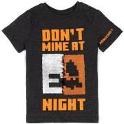 T-shirt enfant Minecraft Don't Mine At Night