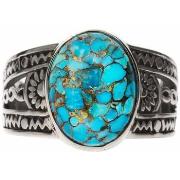 Bijoux Orusbijoux Bague Homme Ethnique Turquoise Argent