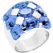 Bijoux Orusbijoux Bague Rhodié Quartz Bleu