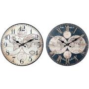 Horloges Signes Grimalt Horloge Murale Du Monde Set 2U