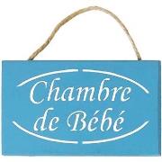 Tableaux, toiles Qualiart Plaque de porte Chambre de Bébé - Bleu Azur