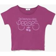 T-shirt enfant Le Temps des Cerises T-shirt musgi violet imprimé