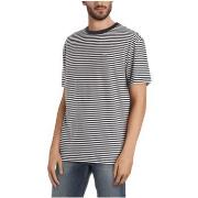 T-shirt Tommy Jeans T Shirt rayures Ref 55498 Marine