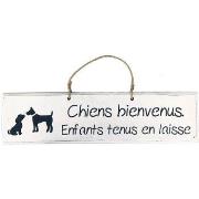 Tableaux, toiles Qualiart Plaque décorative en bois - Chiens bienvenus...