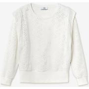 Sweat-shirt Le Temps des Cerises Sweat plume ajouré blanc