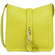 Sac Bandouliere LANCASTER Sac porté travers cuir Ref 50196 Jaune 2