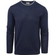 Sweat-shirt Suitable Pull Johan Col Rond Marine