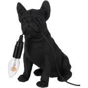 Lampes à poser Jolipa Lampe Bulldog noir en résine 25 cm